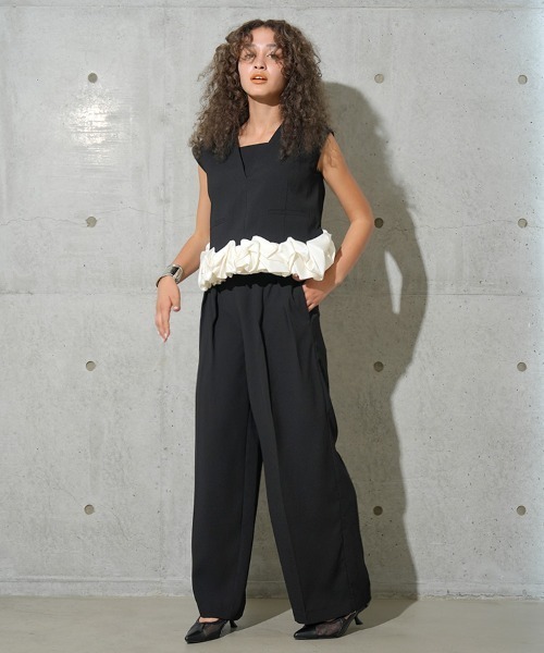 セール】【ANDRESD】whip hem set up dress［ホイップヘムセットアップ 