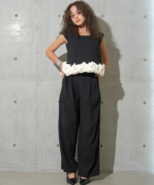 セール】【ANDRESD】whip hem set up dress［ホイップヘム