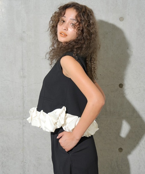 DONOBAN（ドノバン）の「【ANDRESD】whip hem set up dress［ホイップヘムセットアップドレス］（ドレス・レディース・ブラック/モカ/ミント/グレー・S/M/L）」の20枚目の写真
