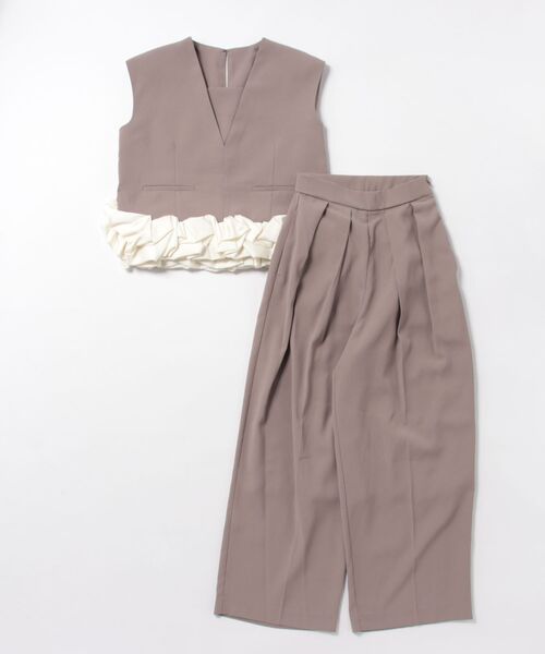 セール】【ANDRESD】whip hem set up dress［ホイップヘムセットアップ 