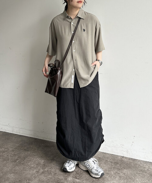 N*n様 yo シルクタッチ　ブラウス U.S. POLO ASSN.】シルクタッチ半袖シャツ（シャツ/ブラウス）｜U.S.