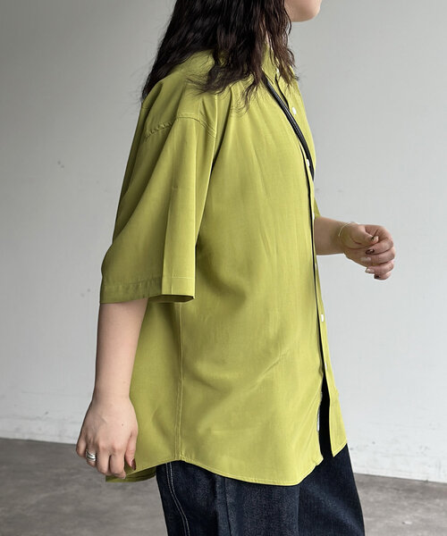 U.S. POLO ASSN.（ユーエスポロアッスン）の「【U.S. POLO ASSN.】シルクタッチ半袖シャツ（シャツ/ブラウス・メンズ・ブルー/チャコールグレー/ライム/ネイビー/グレイッシュベージュ/カーキ/ブラウン・MEDIUM/LARGE）」の8枚目の写真