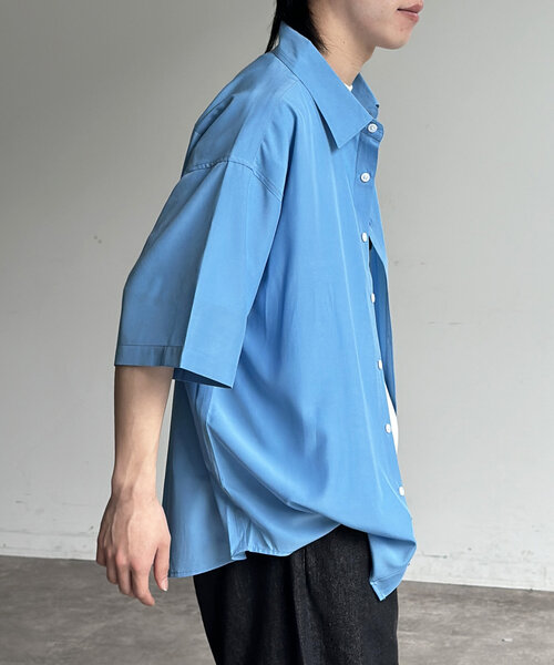 U.S. POLO ASSN.（ユーエスポロアッスン）の「【U.S. POLO ASSN.】シルクタッチ半袖シャツ（シャツ/ブラウス・メンズ・ブルー/チャコールグレー/ライム/ネイビー/グレイッシュベージュ/カーキ/ブラウン・MEDIUM/LARGE）」の16枚目の写真