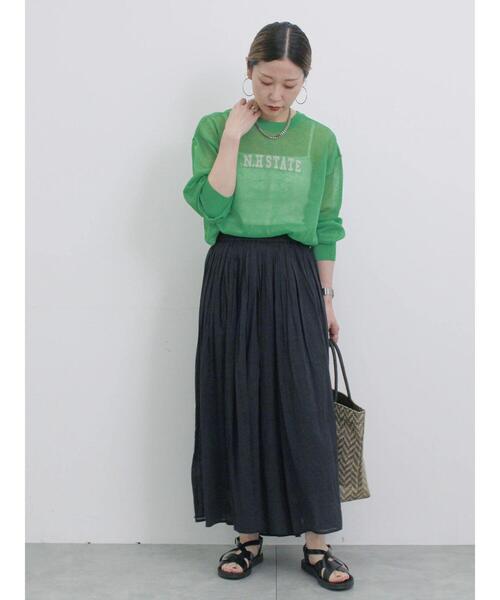 Samansa Mos2 blue(サマンサモスモスブルー)の「ボイルギャザースカーチョ(その他パンツ・レディース・ブラック/ベージュ/シルバーグレー/ブルー・F)」の14枚目の写真