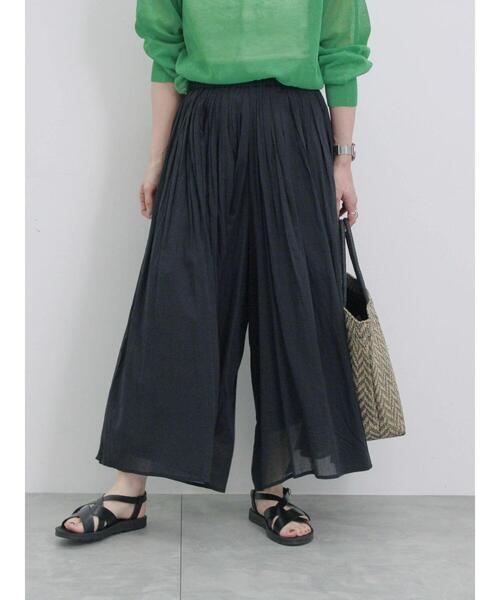 Samansa Mos2 blue(サマンサモスモスブルー)の「ボイルギャザースカーチョ(その他パンツ・レディース・ブラック/ベージュ/シルバーグレー/ブルー・F)」の18枚目の写真