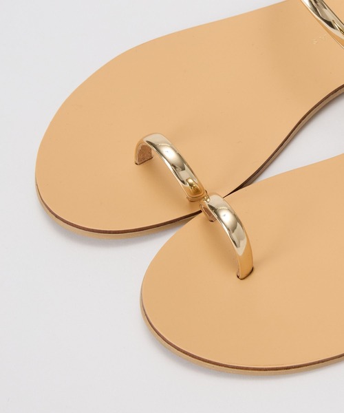 NICOLAS LAINAS（ニコラスライナス）の「【NICOLAS LAINAS】フラットサンダル（サンダル・レディース・ブラック/ベージュ・38inch/37inch）」の6枚目の写真