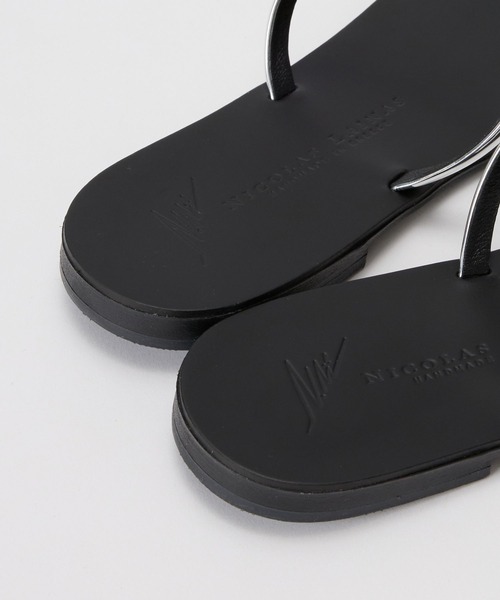 NICOLAS LAINAS（ニコラスライナス）の「【NICOLAS LAINAS】フラットサンダル（サンダル・レディース・ブラック/ベージュ・38inch/37inch）」の9枚目の写真