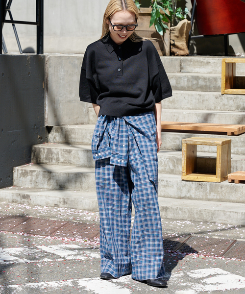 リネンコットンニットポロシャツ ESTNATION / リネンコットン ニットポロシャツ｜ESTNATION