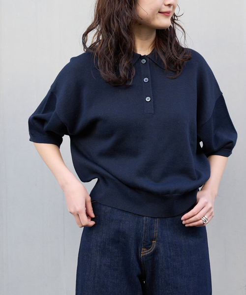 リネンコットンニットポロシャツ リネン - コットン ニットポロシャツ - ストライプ | ZARA Japan