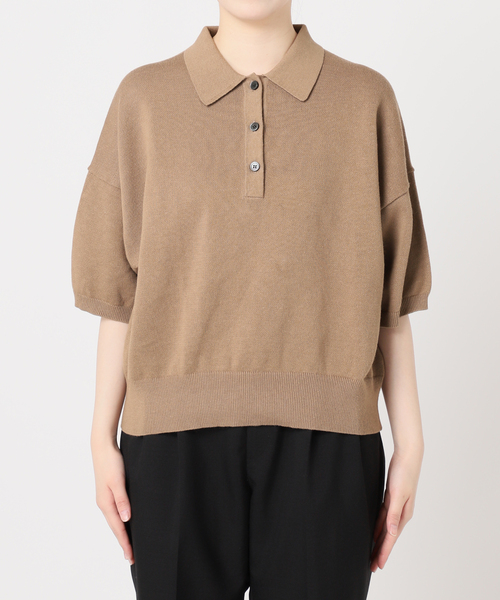 リネンコットン ニットポロシャツ（ニット）｜STRASBURGO OUTLET