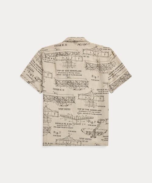 RRL ダブルアールエル アロハ リネンブレンド キャンプシャツ ＬUSED RRL ダブルアールエル アロハ リネンブレンド キャンプシャツ