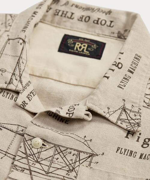 RRL ダブルアールエル アロハ リネンブレンド キャンプシャツ ＬUSED RRL ダブルアールエル アロハ リネンブレンド キャンプシャツ