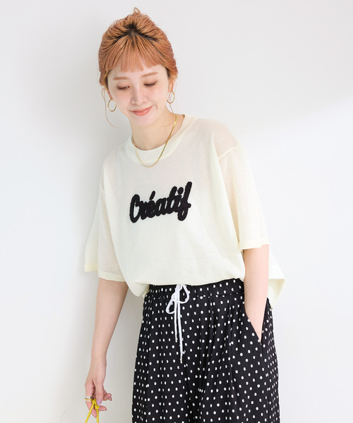 セール】《追加》手洗い可 / サガラ刺繍ロゴプルオーバー（ニット