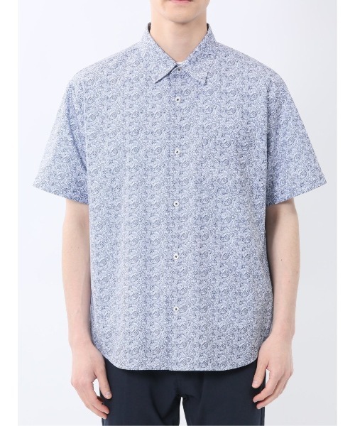 TAKA-Q(タカキュー)の「【ストレッチ】タカキュー ペイズリープリント レギュラーカラー 半袖 シャツ(シャツ/ブラウス・メンズ・ネイビー・MEDIUM/LARGE/X-LARGE)」の5枚目の写真