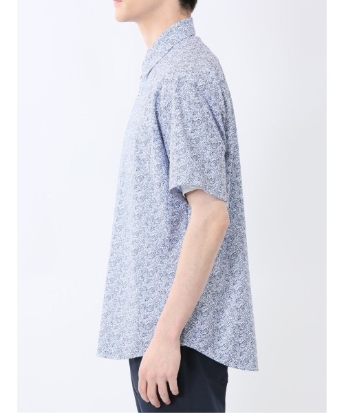 TAKA-Q(タカキュー)の「【ストレッチ】タカキュー ペイズリープリント レギュラーカラー 半袖 シャツ(シャツ/ブラウス・メンズ・ネイビー・MEDIUM/LARGE/X-LARGE)」の6枚目の写真