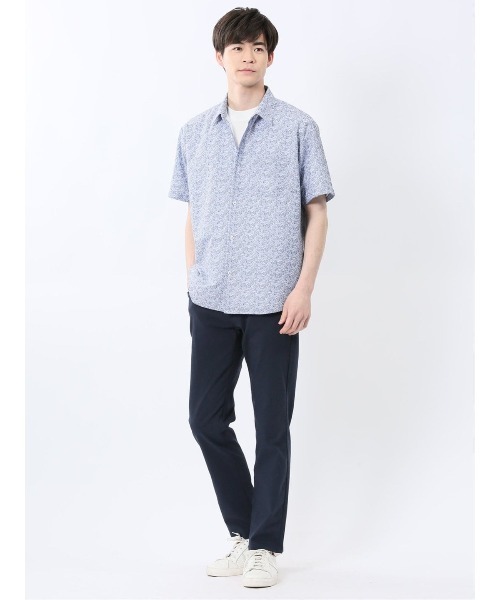 TAKA-Q(タカキュー)の「【ストレッチ】タカキュー ペイズリープリント レギュラーカラー 半袖 シャツ(シャツ/ブラウス・メンズ・ネイビー・MEDIUM/LARGE/X-LARGE)」の3枚目の写真