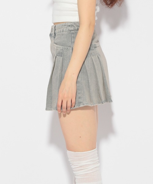 Heather（ヘザー）の「デザインプリーツデニムミニスカート　490988（デニムスカート・レディース・ブラック/ブルー/グレー・S/M）」の13枚目の写真