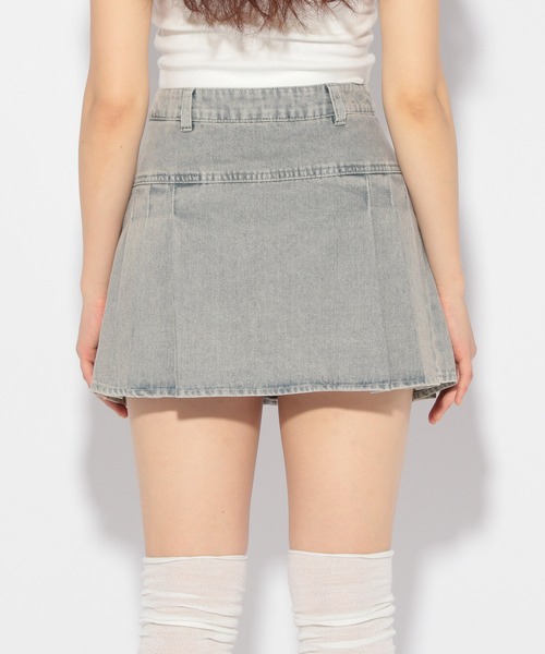 Heather（ヘザー）の「デザインプリーツデニムミニスカート　490988（デニムスカート・レディース・ブラック/ブルー/グレー・S/M）」の14枚目の写真