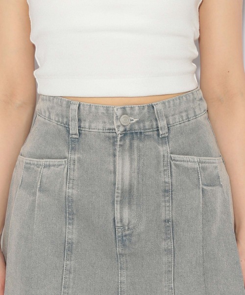 Heather（ヘザー）の「デザインプリーツデニムミニスカート　490988（デニムスカート・レディース・ブラック/ブルー/グレー・S/M）」の15枚目の写真