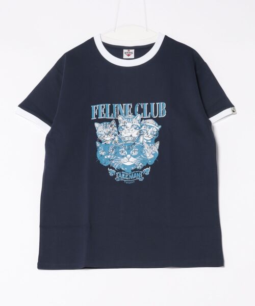 HOOK（フック）の「HOOK -original-　ニャンコ船長ヴィンテージ風プリントリンガーTEE (SS)（Tシャツ/カットソー・メンズ・ホワイト/ネイビー/ライトベージュ・MEDIUM/X-LARGE/LARGE）」の19枚目の写真