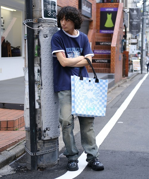 HOOK（フック）の「HOOK -original-　ニャンコ船長ヴィンテージ風プリントリンガーTEE (SS)（Tシャツ/カットソー・メンズ・ホワイト/ネイビー/ライトベージュ・MEDIUM/X-LARGE/LARGE）」の5枚目の写真