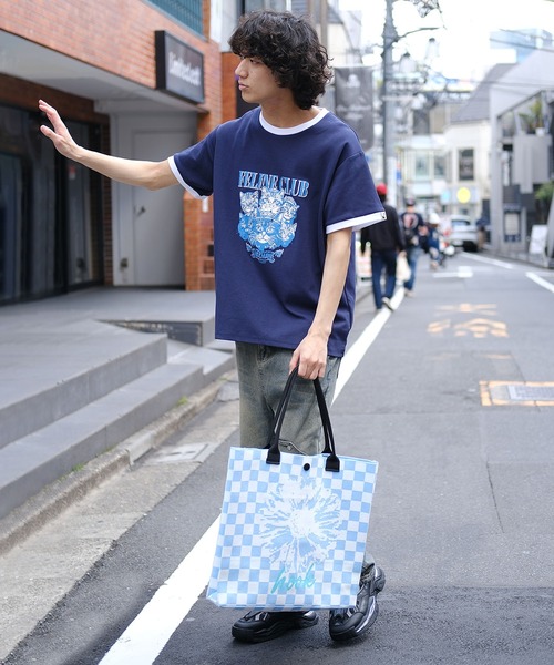 HOOK（フック）の「HOOK -original-　ニャンコ船長ヴィンテージ風プリントリンガーTEE (SS)（Tシャツ/カットソー・メンズ・ホワイト/ネイビー/ライトベージュ・MEDIUM/X-LARGE/LARGE）」の6枚目の写真