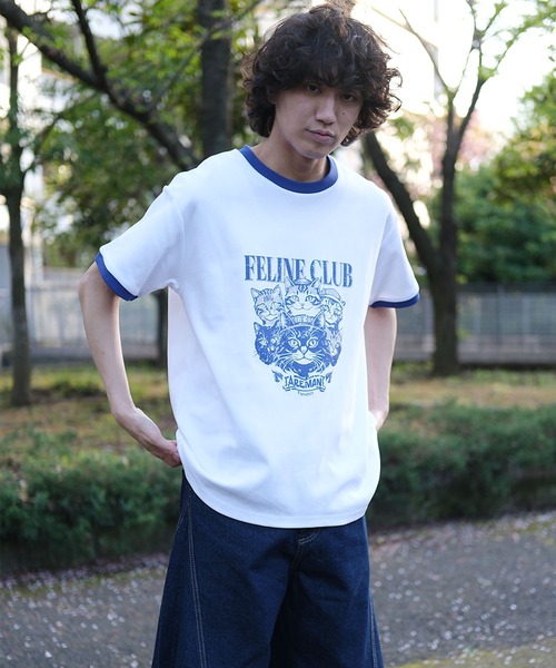 HOOK（フック）の「HOOK -original-　ニャンコ船長ヴィンテージ風プリントリンガーTEE (SS)（Tシャツ/カットソー・メンズ・ホワイト/ネイビー/ライトベージュ・MEDIUM/X-LARGE/LARGE）」の9枚目の写真