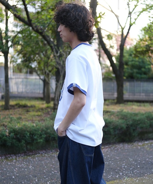 HOOK（フック）の「HOOK -original-　ニャンコ船長ヴィンテージ風プリントリンガーTEE (SS)（Tシャツ/カットソー・メンズ・ホワイト/ネイビー/ライトベージュ・MEDIUM/X-LARGE/LARGE）」の13枚目の写真