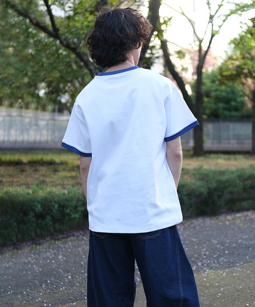 HOOK（フック）の「HOOK -original-　ニャンコ船長ヴィンテージ風プリントリンガーTEE (SS)（Tシャツ/カットソー・メンズ・ホワイト/ネイビー/ライトベージュ・MEDIUM/X-LARGE/LARGE）」の14枚目の写真