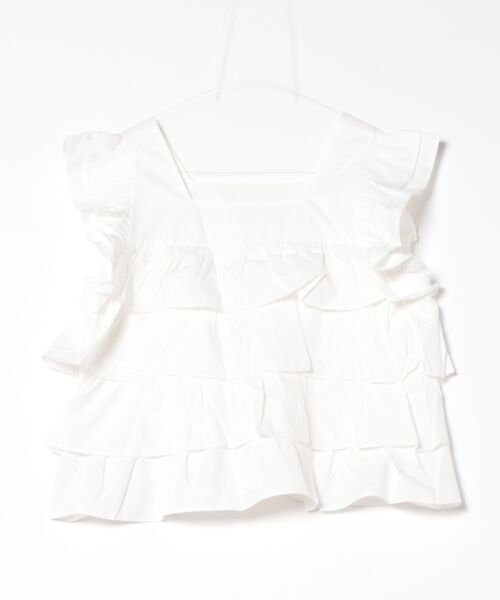 STYLEBLOCK（スタイルブロック）の「ティアードフリルブラウス（シャツ/ブラウス・レディース・オフホワイト/ブラック・FREE）」の3枚目の写真