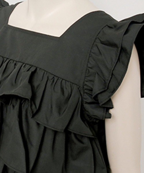 STYLEBLOCK（スタイルブロック）の「ティアードフリルブラウス（シャツ/ブラウス・レディース・オフホワイト/ブラック・FREE）」の8枚目の写真