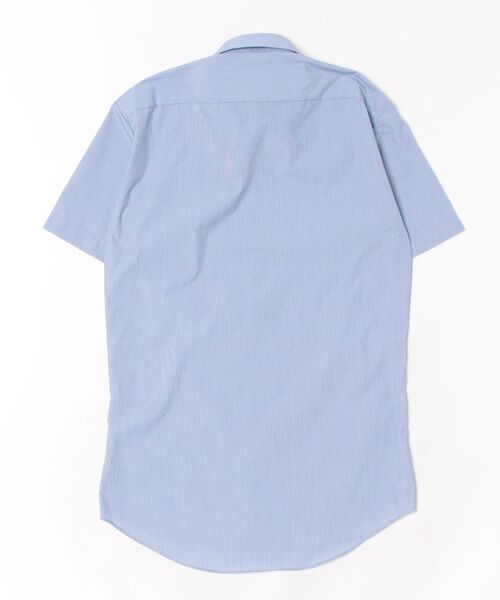 TOKYO SHIRTS（トウキョウシャツ）の「形態安定ノンアイロン ドゥエボットーニ 半袖ビジネスワイシャツ（ビジネスシャツ・メンズ・ブルー・首回り39cm/首回り41cm/首回り42cm/首回り43cm/首回り37cm）」の2枚目の写真