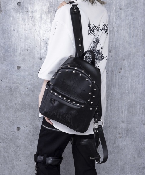 希少 未開封 miwa リュックセット DARK ANGEL BEAR型押し総柄リュック（バックパック/リュック