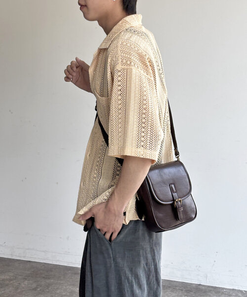 CPCM（シーピーシーエム）の「ピグメントレースシャツ（シャツ/ブラウス・メンズ・ブラウン/チャコールグレー/カーキ/アイボリー・MEDIUM/LARGE）」の6枚目の写真