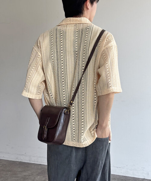 CPCM（シーピーシーエム）の「ピグメントレースシャツ（シャツ/ブラウス・メンズ・ブラウン/チャコールグレー/カーキ/アイボリー・MEDIUM/LARGE）」の8枚目の写真