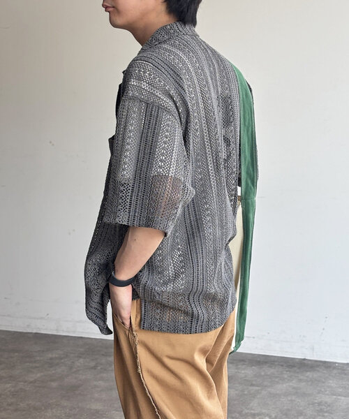 CPCM（シーピーシーエム）の「ピグメントレースシャツ（シャツ/ブラウス・メンズ・ブラウン/チャコールグレー/カーキ/アイボリー・MEDIUM/LARGE）」の14枚目の写真