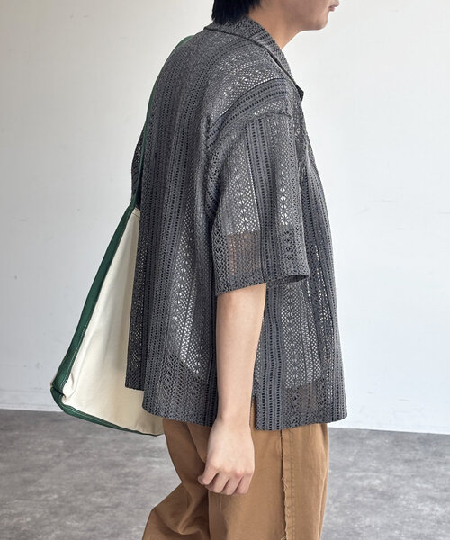 CPCM（シーピーシーエム）の「ピグメントレースシャツ（シャツ/ブラウス・メンズ・ブラウン/チャコールグレー/カーキ/アイボリー・MEDIUM/LARGE）」の16枚目の写真