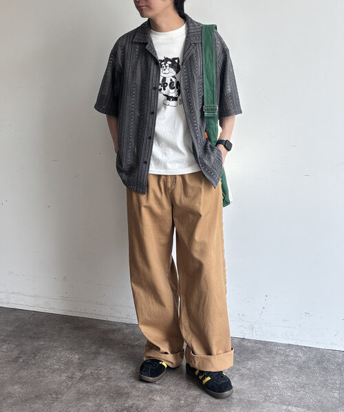 CPCM（シーピーシーエム）の「ピグメントレースシャツ（シャツ/ブラウス・メンズ・ブラウン/チャコールグレー/カーキ/アイボリー・MEDIUM/LARGE）」の20枚目の写真