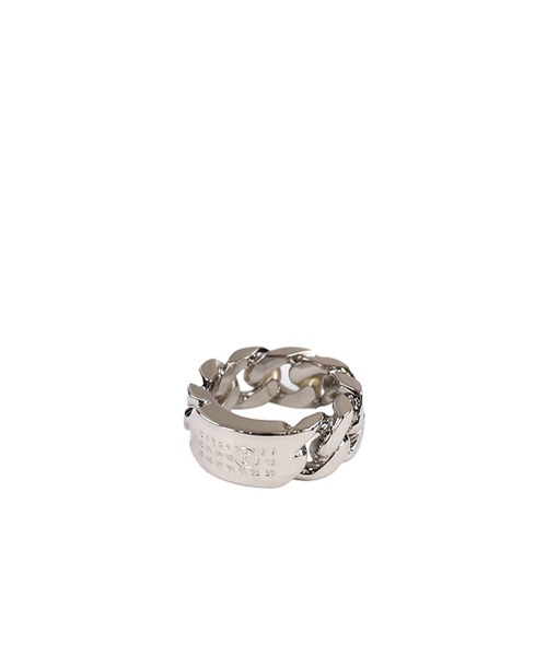 MM6 Maison Margiela（ｴﾑｴﾑｼｯｸｽ ﾒｿﾞﾝ ﾏﾙｼﾞｪﾗ）の「MINIMAL LOGO 3MM RING（リング・レディース・シルバー・20号/15号/10号）」の5枚目の写真