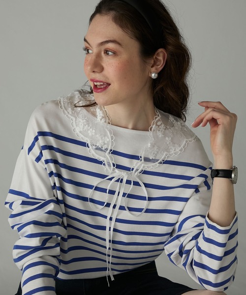 BONLECILL Marche（ボンルシールマルシェ）の「【BONLECILL Marche】アソートレースバブーシュカ／三角巾（バンダナ/スカーフ・レディース・ホワイト/ホワイト系1/ホワイト系2・FREE）」の21枚目の写真