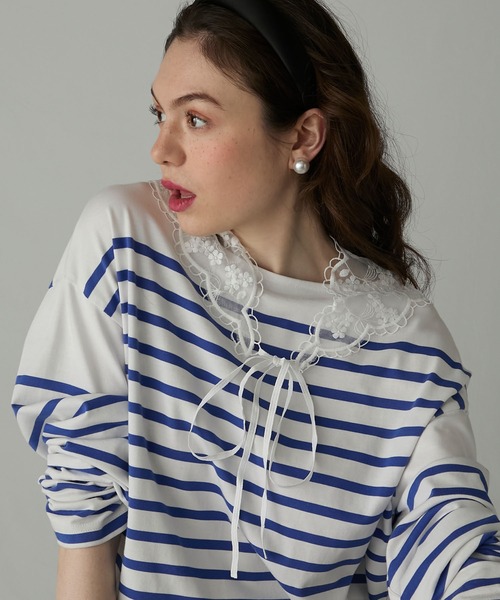 BONLECILL Marche（ボンルシールマルシェ）の「【BONLECILL Marche】アソートレースバブーシュカ／三角巾（バンダナ/スカーフ・レディース・ホワイト/ホワイト系1/ホワイト系2・FREE）」の22枚目の写真