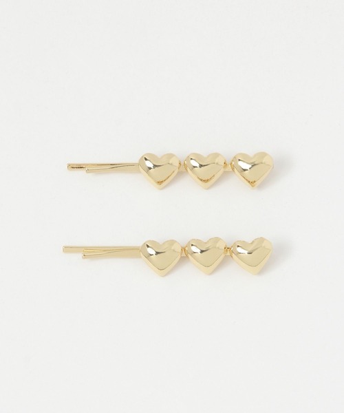 FOREVER 21（フォーエバー トゥエンティーワン）の「ハートヘアピンセット（ヘアピン・レディース・ゴールド/シルバー・FREE）」の2枚目の写真