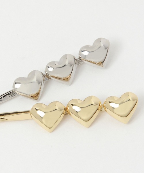FOREVER 21（フォーエバー トゥエンティーワン）の「ハートヘアピンセット（ヘアピン・レディース・ゴールド/シルバー・FREE）」の5枚目の写真
