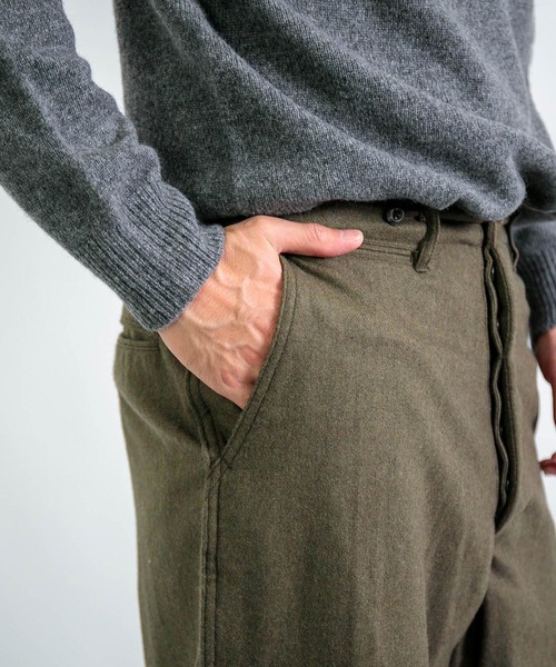 SPELLBOUND（スペルバウンド）の「[ SPELLBOUND / スペルバウンド ] ウール トラウザーズ（スラックス・メンズ・オリーブ・28inch/30inch/32inch）」の9枚目の写真