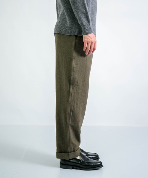 SPELLBOUND（スペルバウンド）の「[ SPELLBOUND / スペルバウンド ] ウール トラウザーズ（スラックス・メンズ・オリーブ・28inch/30inch/32inch）」の6枚目の写真
