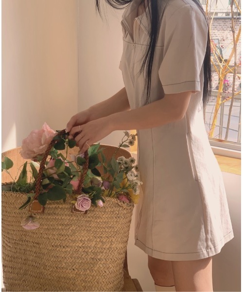 ARCHIVER(アーカイバ)の「【Lp】ステッチングワンピース(ワンピース・レディース・アイボリー/ブラック・FREE)」の14枚目の写真