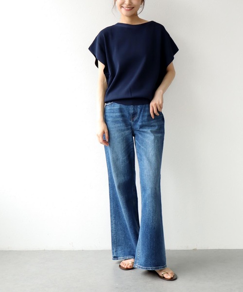 Jines（ジネス）の「ラッフルスリーブニット（ニット/セーター・レディース・ホワイト/ブラック/ネイビー/ブラウン/ボルドー・38）」の12枚目の写真