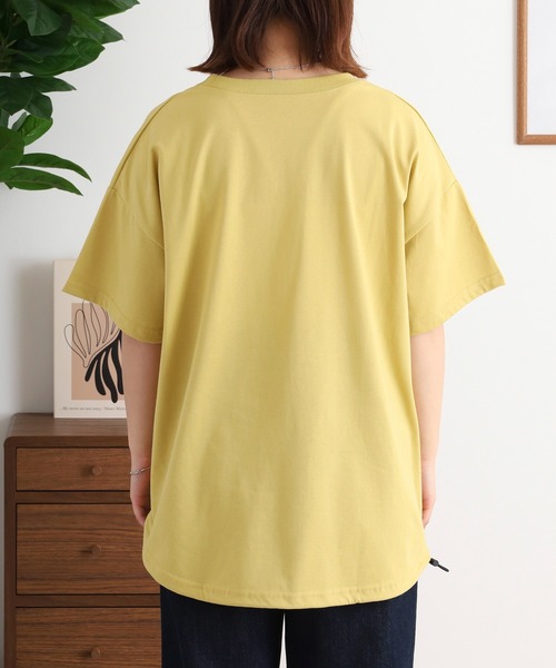 Quelle Chance(ケルシャンス)の「ドロスト刺しゅうプルオーバー ニャンジャ(Tシャツ/カットソー・レディース・イエロー/チャコールグレー/オートミール・M)」の10枚目の写真