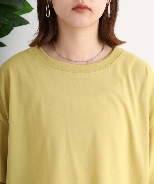 Quelle Chance(ケルシャンス)の「ドロスト刺しゅうプルオーバー ニャンジャ(Tシャツ/カットソー・レディース・イエロー/チャコールグレー/オートミール・M)」の11枚目の写真