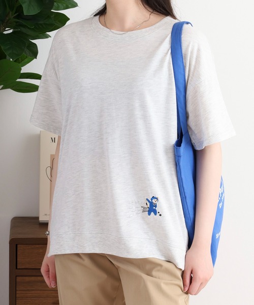 Quelle Chance(ケルシャンス)の「ドロスト刺しゅうプルオーバー ニャンジャ(Tシャツ/カットソー・レディース・イエロー/チャコールグレー/オートミール・M)」の19枚目の写真